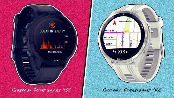 Garmin Forerunner 955 v 965 display