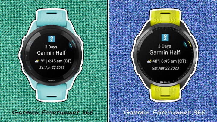 garmin forerunner 265 v 965 display