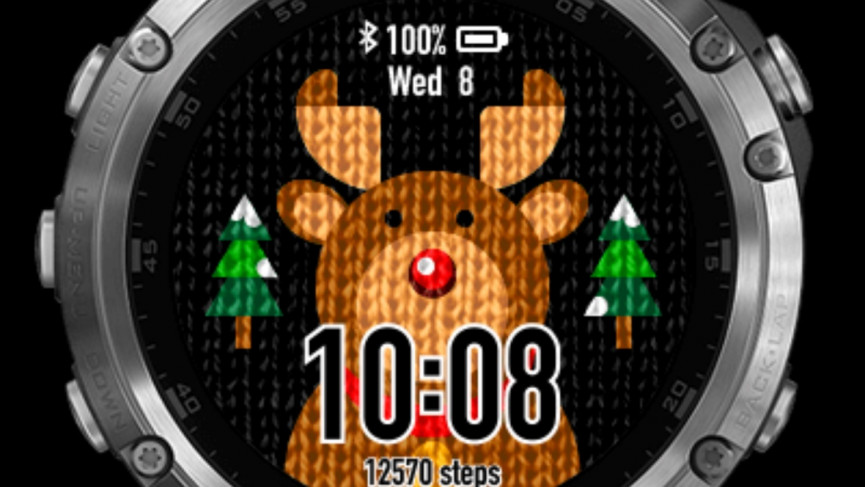 christmas watch face garmin connect iq